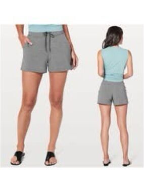 lululemon athletica Gray Drawstring Athletic Lounge Shorts